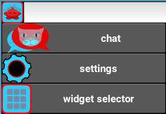 widget/mode selection